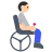 Person In Motorized Wheelchair: Light Skin Tone