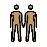 People Holding Hands: Medium Skin Tone Emoji 🧑🏽‍🤝‍🧑🏽 image - OpenMoji style