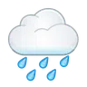 बारिश के साथ बादल Emoji 🌧 image - Telegram style
