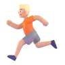Person Running: Medium-Light Skin Tone Emoji 🏃🏼 image - Microsoft 3D Fluent style