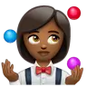 Woman Juggling: Medium-Dark Skin Tone Emoji 🤹🏾‍♀️ image - WhatsApp style