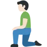 Man Kneeling: Light Skin Tone Emoji 🧎🏻‍♂️ image - Twitter / X (Twemoji) style