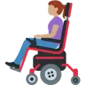 Woman In Motorized Wheelchair: Medium Skin Tone Emoji 👩🏽‍🦼 image - Twitter / X (Twemoji) style