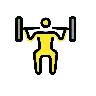Man Lifting Weights Emoji 🏋️‍♂️ image - OpenMoji style