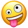 หน้ายิ้มด้วยตาเดียวและตาเดียว Emoji 🤪 image - Apple style
