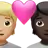 Couple With Heart: Person, Person, Medium-Light Skin Tone, Dark Skin Tone