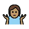 Person Shrugging: Medium Skin Tone Emoji 🤷🏽 image - OpenMoji style