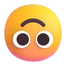 倒头 Emoji 🙃 image - Microsoft 3D Fluent style