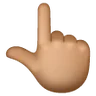 Backhand Index Pointing Up: Medium Skin Tone Emoji 👆🏽 image - Samsung style