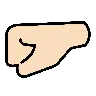 Left-Facing Fist: Light Skin Tone Emoji 🤛🏻 image - OpenMoji style