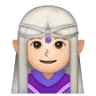 Woman Elf: Light Skin Tone Emoji 🧝🏻‍♀️ image - Samsung style