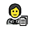 Office Worker Emoji 🧑‍💼 image - OpenMoji style