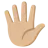 Hand With Fingers Splayed: Medium-Light Skin Tone