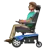 Man In Motorized Wheelchair: Medium Skin Tone