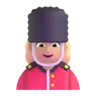 Woman Guard: Medium-Light Skin Tone Emoji 💂🏼‍♀️ image - Microsoft 3D Fluent style