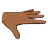 Palm Down Hand: Medium-Dark Skin Tone