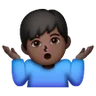 Man Shrugging: Dark Skin Tone Emoji 🤷🏿‍♂️ image - Samsung style