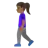 Woman Walking: Medium-Dark Skin Tone