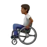 Person In Manual Wheelchair: Medium-Dark Skin Tone Emoji 🧑🏾‍🦽 image - Apple style