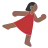 Woman Dancing: Medium-Dark Skin Tone