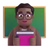 Man Teacher: Medium-Dark Skin Tone Emoji 👨🏾‍🏫 image - Microsoft 3D Fluent style