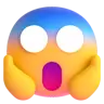 Gesicht in Angst schreien Emoji 😱 image - Microsoft 3D Fluent style