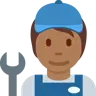 Mechanic: Medium-Dark Skin Tone Emoji 🧑🏾‍🔧 image - Twitter / X (Twemoji) style