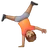 Person Cartwheeling: Medium Skin Tone