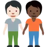 People Holding Hands: Light Skin Tone, Dark Skin Tone Emoji 🧑🏻‍🤝‍🧑🏿 image - Twitter / X (Twemoji) style