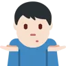 Man Shrugging: Light Skin Tone Emoji 🤷🏻‍♂️ image - Twitter / X (Twemoji) style