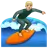 Person Surfing: Medium-Light Skin Tone