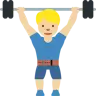 Man Lifting Weights: Medium-Light Skin Tone Emoji 🏋🏼‍♂️ image - Twitter / X (Twemoji) style