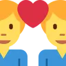 Couple With Heart: Man, Man Emoji 👨‍❤️‍👨 image - Twitter / X (Twemoji) style