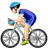 Man Biking: Light Skin Tone