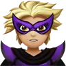 Supervillain: Medium-Light Skin Tone Emoji 🦹🏼 image - Apple style