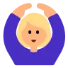 Woman Gesturing Ok: Medium-Light Skin Tone Emoji 🙆🏼‍♀️ image - Tossface style