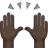 Raising Hands: Dark Skin Tone