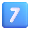 Keycap: 7 Emoji 7️⃣ image - Microsoft 3D Fluent style