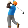 Man Golfing: Dark Skin Tone Emoji 🏌🏿‍♂️ image - Apple style