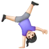 Woman Cartwheeling: Light Skin Tone Emoji 🤸🏻‍♀️ image - Samsung style