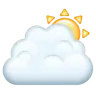 सफेद सूरज के पीछे बादल Emoji 🌥 image - WhatsApp style
