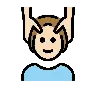 Person Getting Massage: Light Skin Tone Emoji 💆🏻 image - OpenMoji style