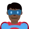 Man Superhero: Dark Skin Tone Emoji 🦸🏿‍♂️ image - Twitter / X (Twemoji) style