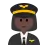 Woman Pilot: Dark Skin Tone