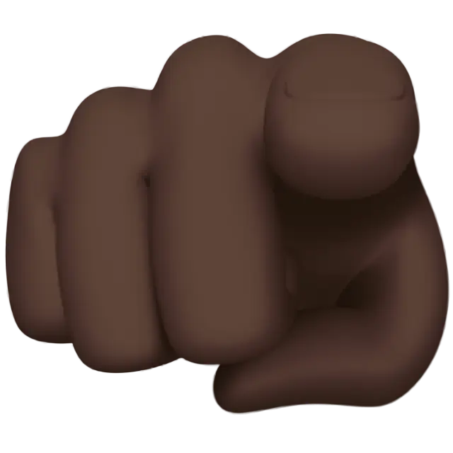 Index Pointing At The Viewer: Dark Skin Tone