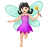 Woman Fairy: Light Skin Tone Emoji 🧚🏻‍♀️ image - Samsung style