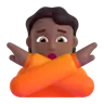 Person Gesturing No: Medium-Dark Skin Tone Emoji 🙅🏾 image - Microsoft 3D Fluent style