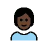 Person: Dark Skin Tone Emoji 🧑🏿 image - OpenMoji style