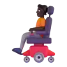 Person In Motorized Wheelchair: Dark Skin Tone Emoji 🧑🏿‍🦼 image - Microsoft 3D Fluent style