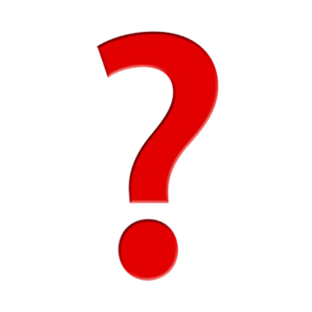 Czarny ornament ze znakiem zapytania